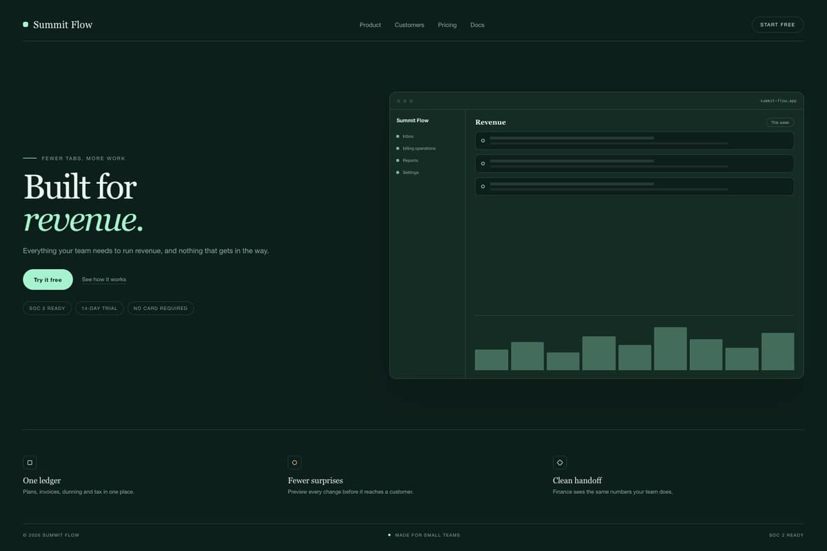 Summit Flow — full page preview
