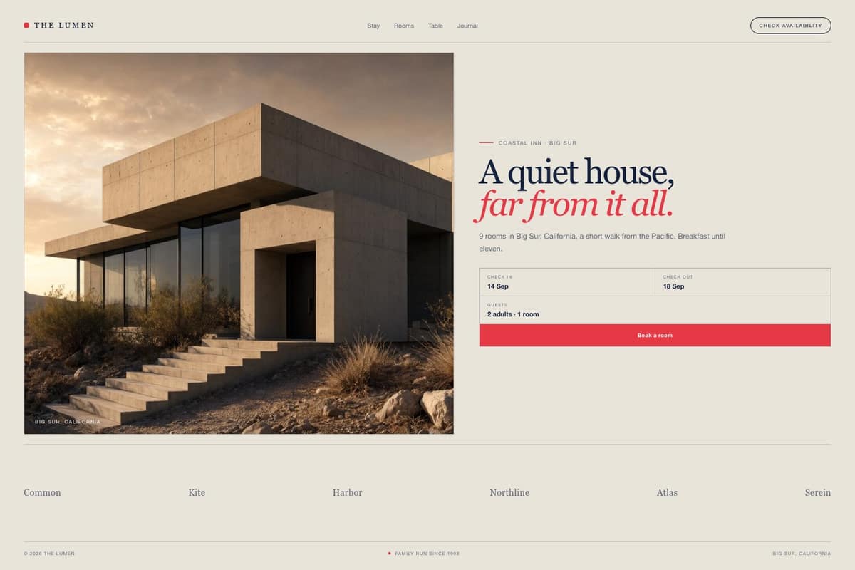 The Lumen — full page preview