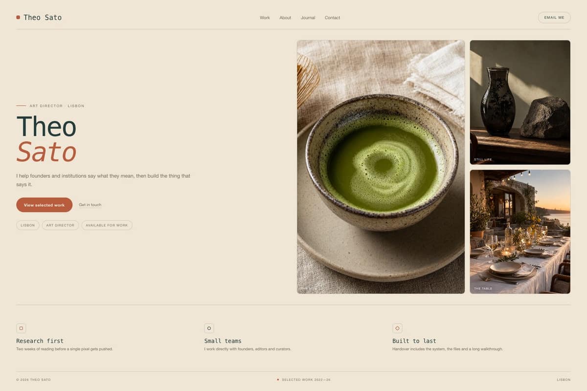 Theo Sato — full page preview
