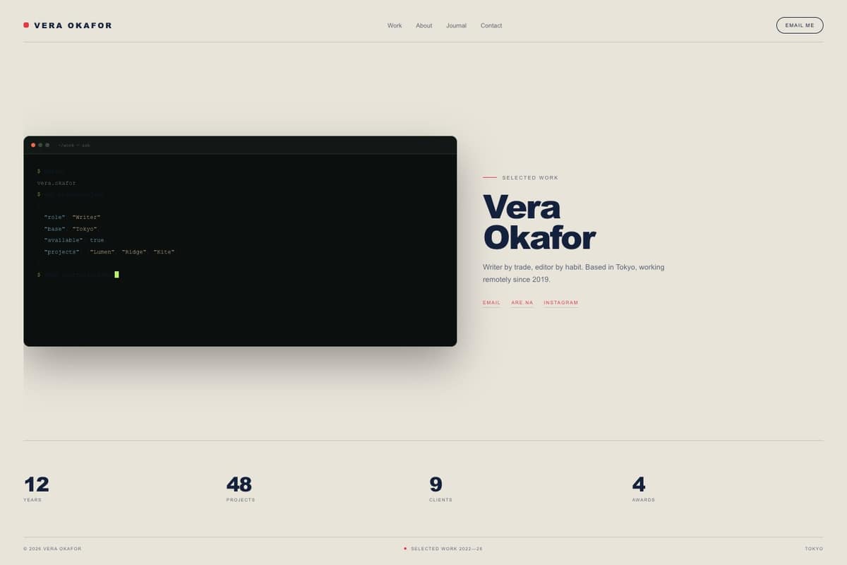 Vera Okafor — full page preview