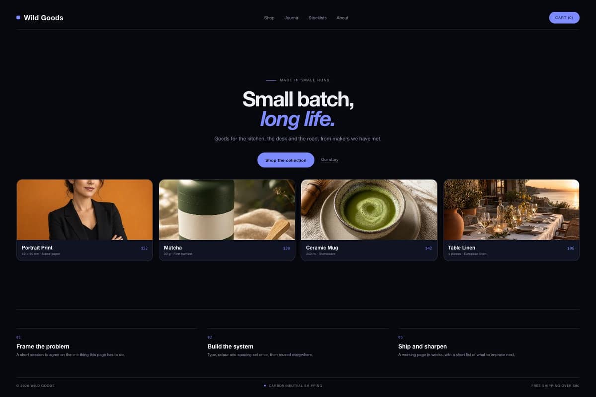 Wild Goods — full page preview