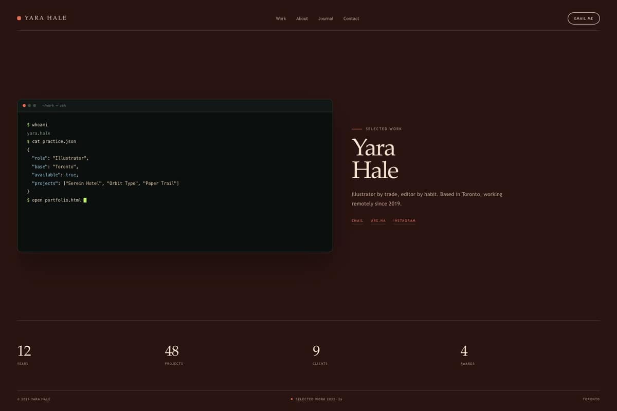 Yara Hale — full page preview